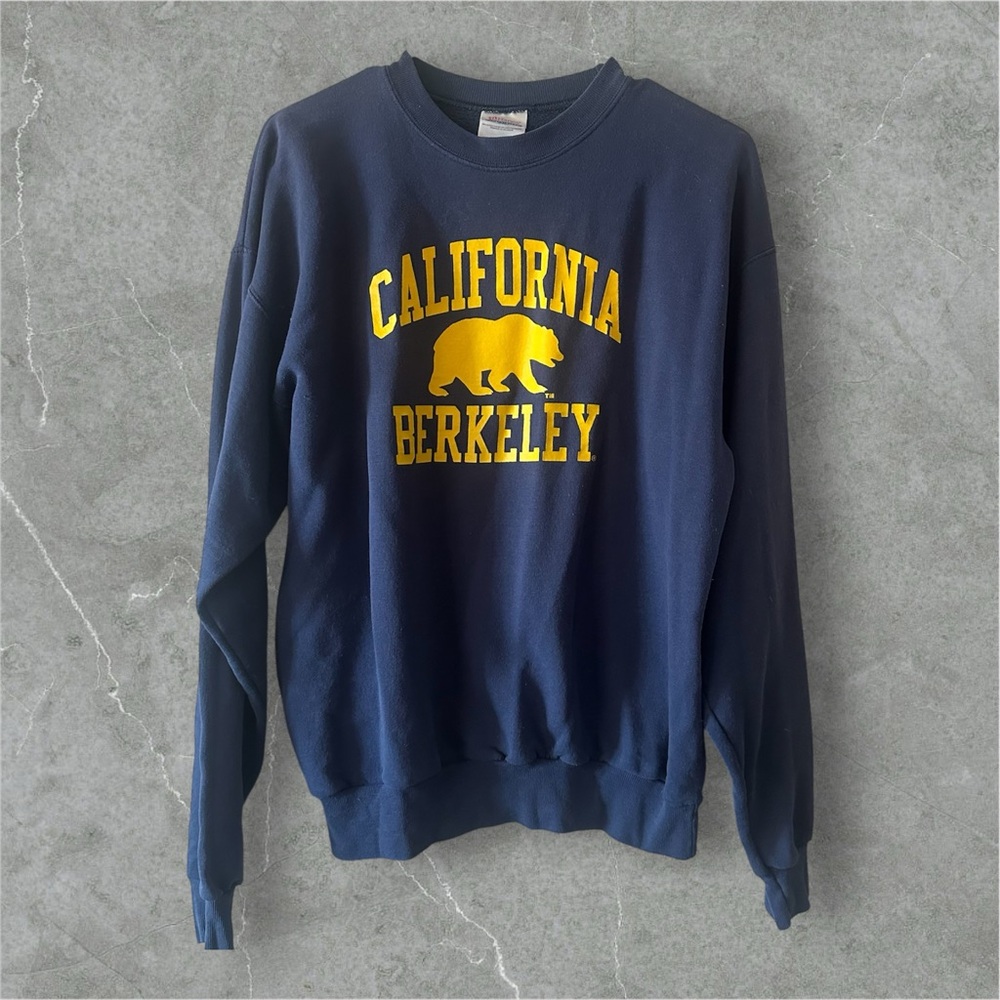 Navy and yellow vintage California Berkeley crewneck sweatshirt sweatshirt